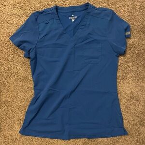 Royal Blue Med Couture Scrub Top